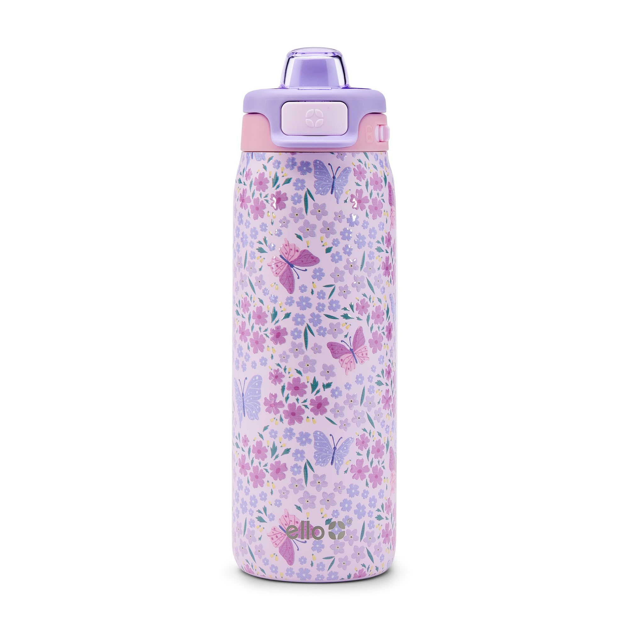 Ello Kids Pop Fill 18oz Toddler Water Bottle with Quick Fill Lid Double-Wall Vacuum Insulated Stainless Steel Leak