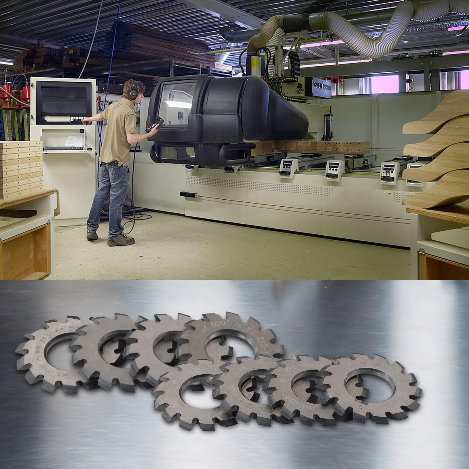 8 stücke HSS M1 Hohe Geschwindigkeit Stahl M1 Involution Gear Cutters, Gear Fräsen Set, Fräsen Gear Schneidwerkzeug 20 Grad Involution Gear Router Set