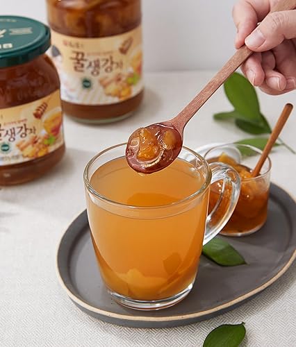 Miniatura 7 de Damtuh Té coreano de miel y jengibre, 2.2 libras (35.3 onzas líquidas), té tradicional de miel de frutas, auténtica conserva de mermelada de