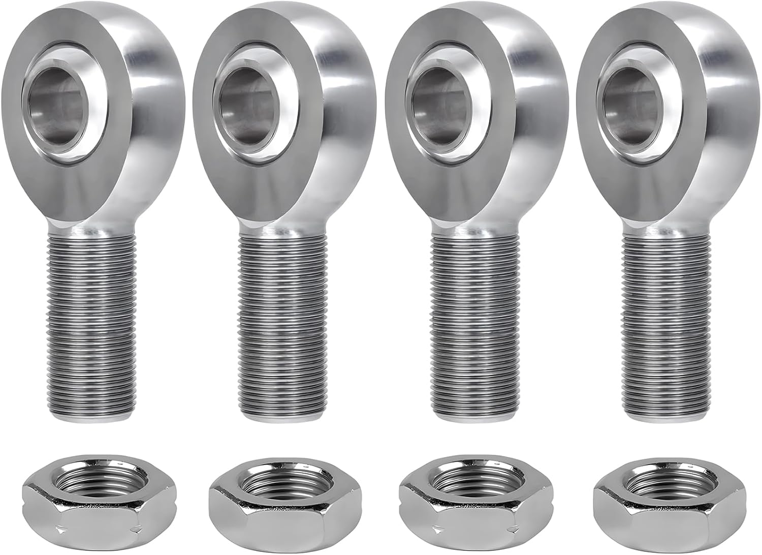 3/4" Heim Joint Rod End Bearing w/Jam Nut,RH & LH 3/4"-16 Thread x 3/4" Bore Chromoly Panhard Rod End Kit for Steering, Suspension,Traction Bars,Links Joints-4Pk