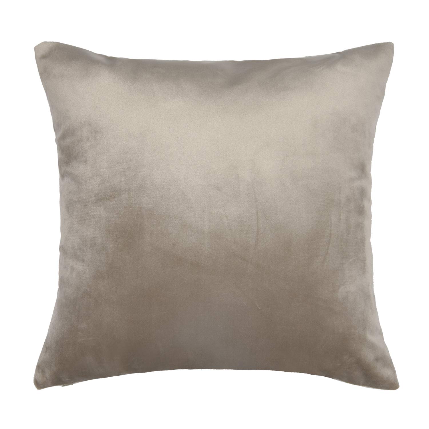 SUNOOMY Deluxe Velvet Decorative Square Throw Pillow Covers Cushion Case Pillowcases for Sofa Couch Bed Chair,Feather Gray,18"x18"(45cm)