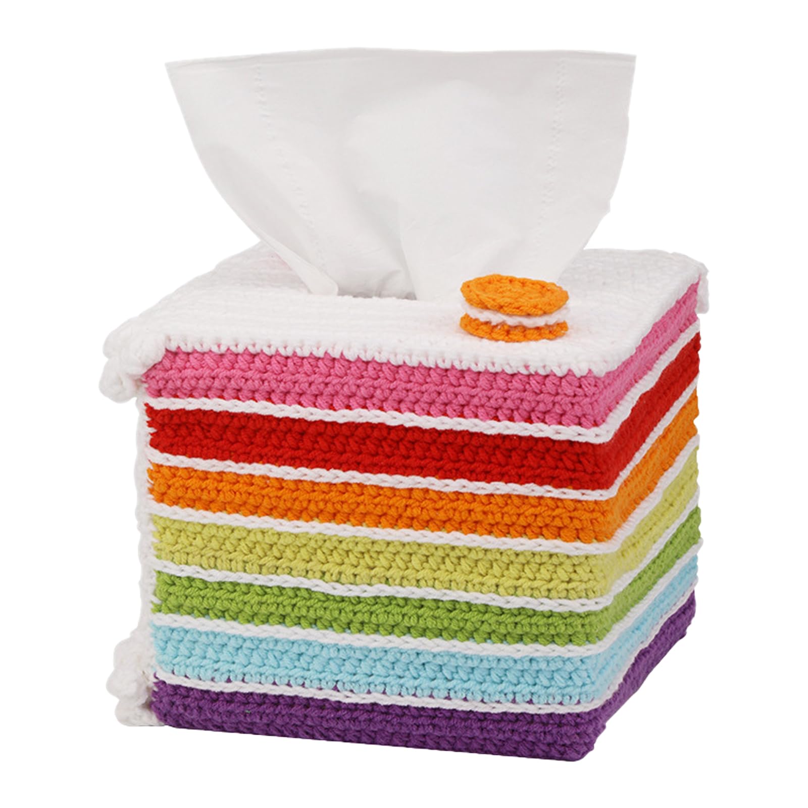 XuQiZZpp Tissue Box Crochet Set Beginner Crochet Set for Adult Handmade Craft with Step-by-Step Video Tutorial Instruction