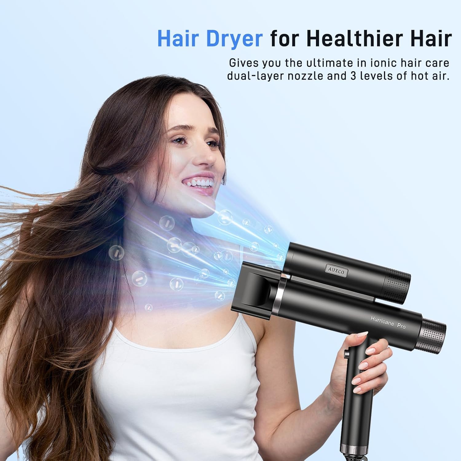 Hurricane Pro Professional Hair Dryer, Unique 216,000 RPM Dual Brushless Motor | Ionic Blow Dryer for Salon & Home Use | Compact, Lightweight & Quiet Travel Hair Dryer with 3 Speeds