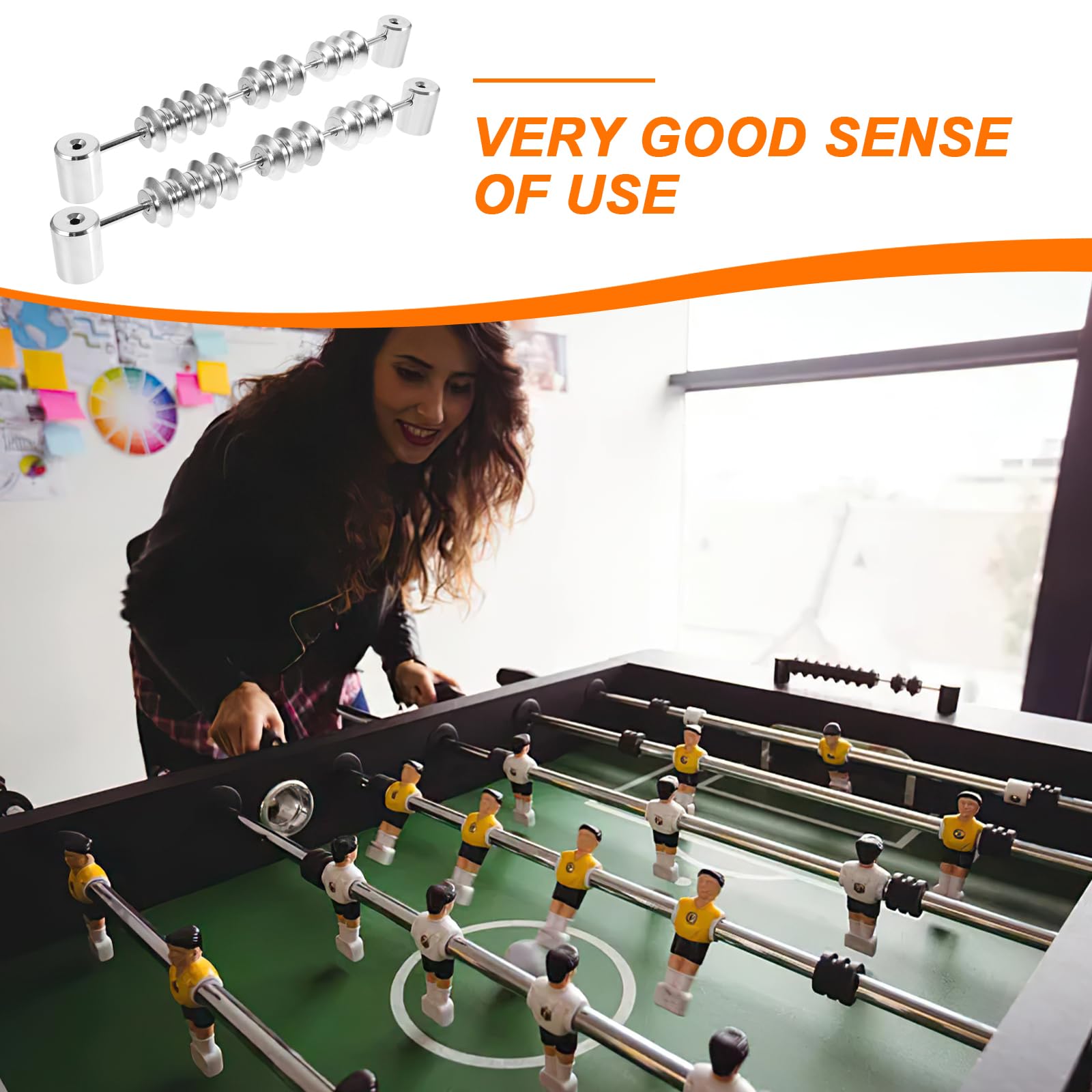 SUPVOX 2pcs Calcio Scorer Calcio Tabella Punteggi Contatori Punteggio Unità di Punteggio Biliardo Tabellone segnapunti Ping Pong Score Keeper Foosball Tabella Parti di Ricambio Argento
