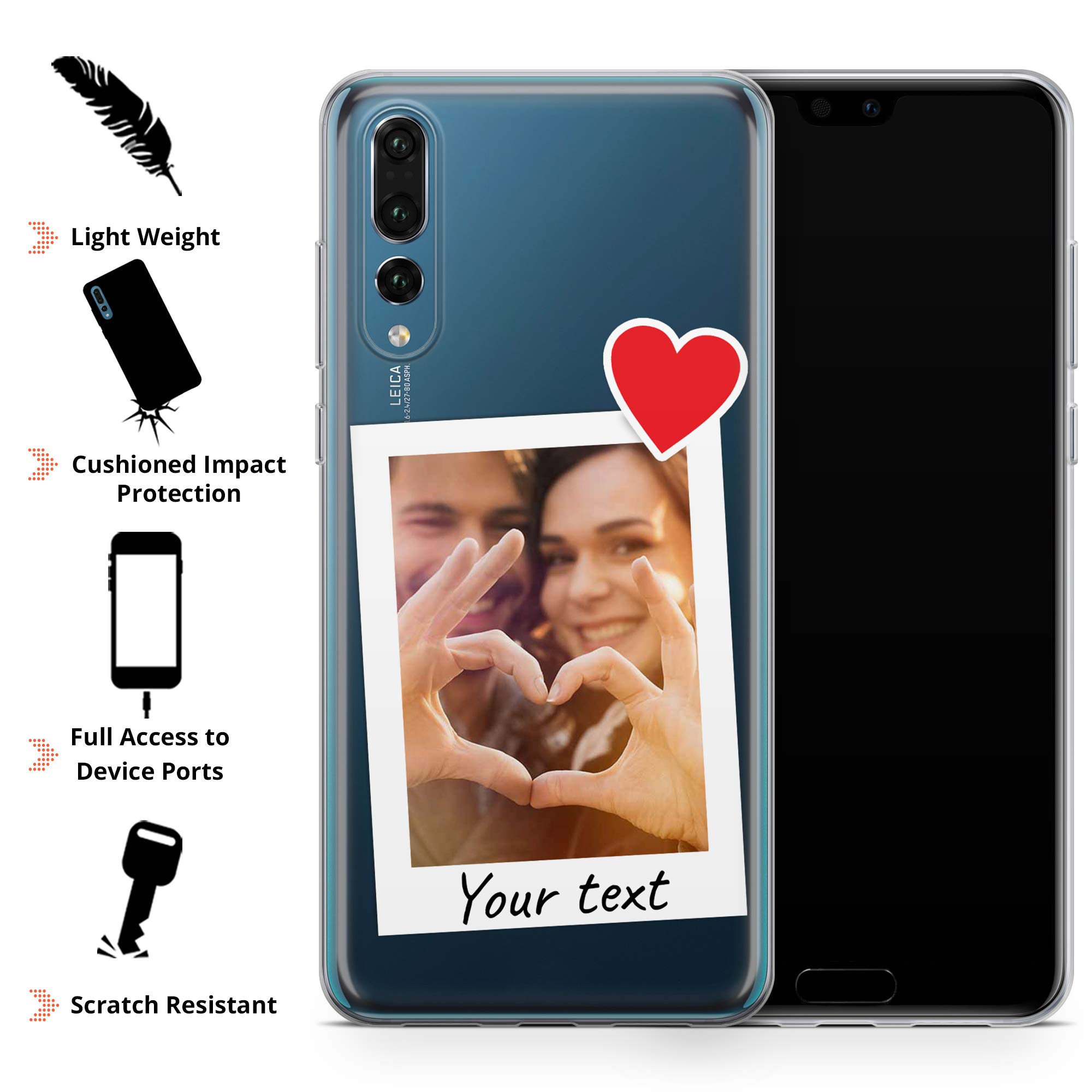 Cover Personalizzata Per HUAWEI P40 Pro Plus | Foto, Testo, Logo | Bordo TPU E Retro In Vetro Temperato