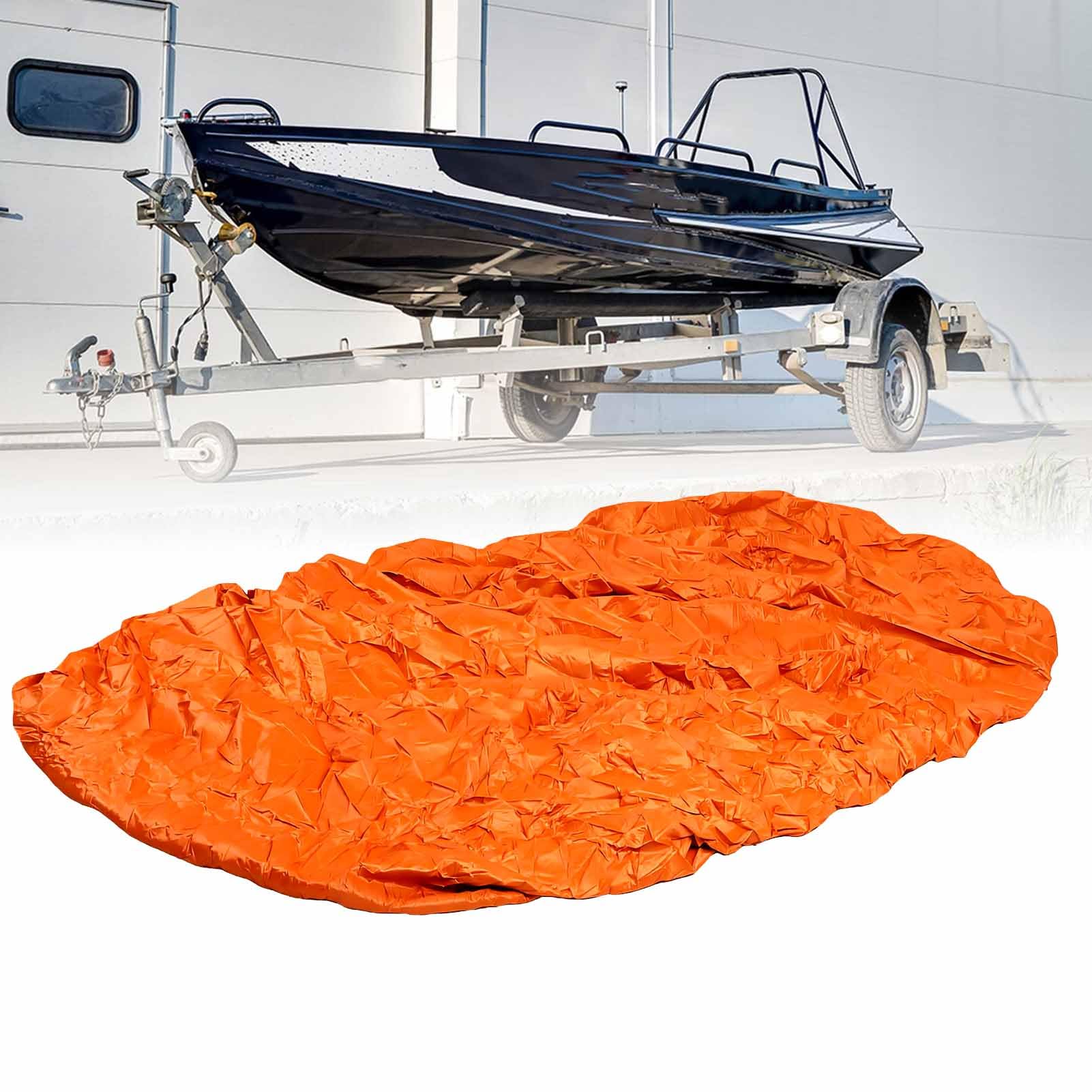 Copertura per Barca Resistente 14-16FT per Barche da Pesca con | Tessuto Oxford 210D, Impermeabile Fino a 200.000 Pa, Resistente Ai Raggi UV, Orlo Elastico con Spalline Regolabili