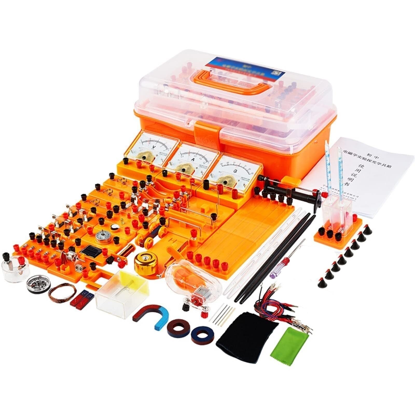 BJfhRH Learning Education Science Kits Middle School Physics Experiment Box Basic Electric Circuit Electrical Kit Equipment Teaching