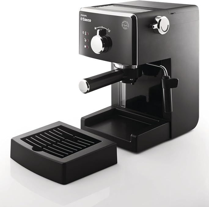Saeco HD8323/01 - Cafetera Saeco Poemia espresso manual negra ,950W,con  Café molido y Easy Serving Espresso (E.S.E.),Bomba de 15 bares, filtro a  presión para crema, soporte para taza : Amazon.es: Hogar y