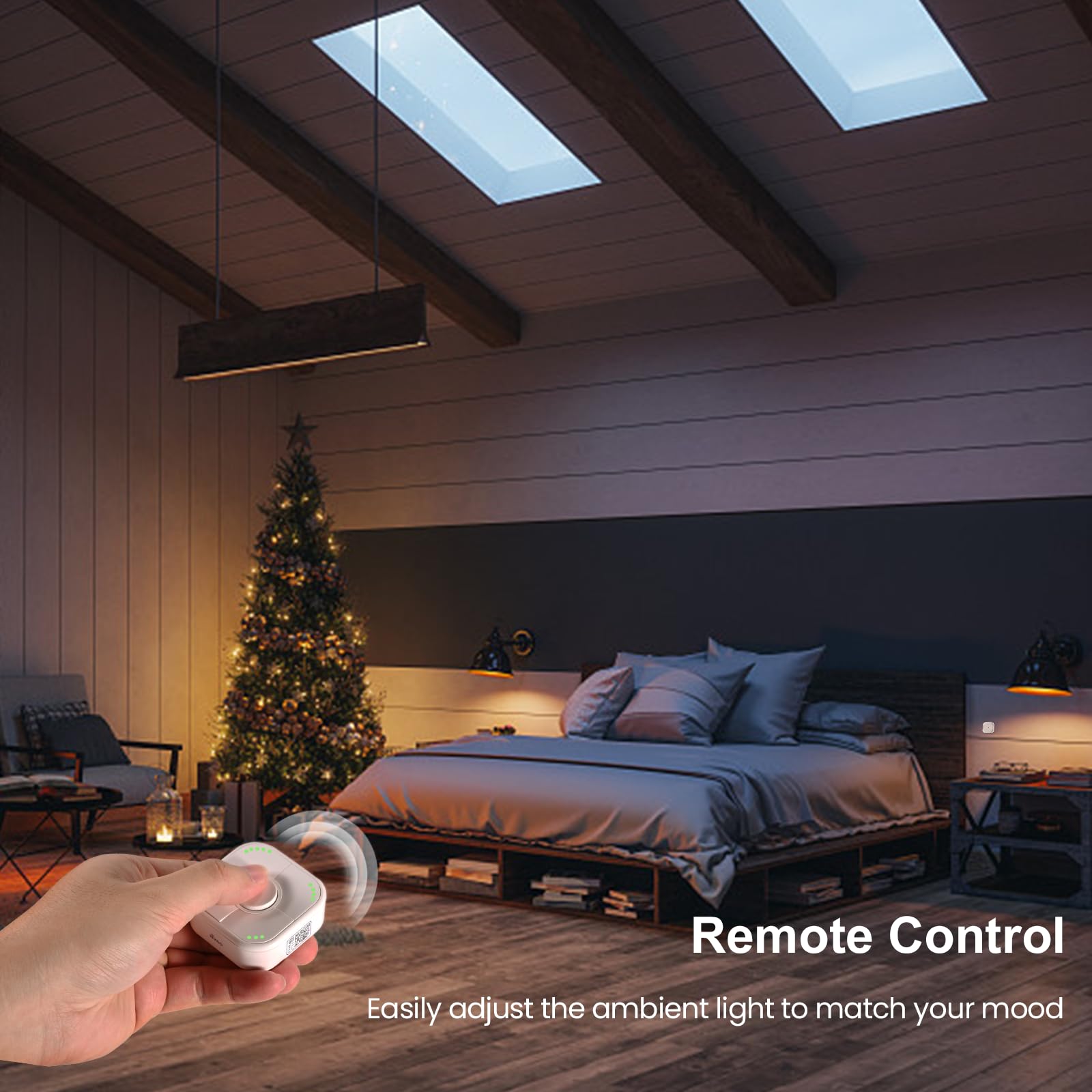 Onvis Thread Inteligentny przycisk dla Apple HomeKit, inteligentny przycisk Bluetooth, 5-przyciskowy przełącznik bezprzewodowy, włącznik światła, ściemniacz i pilot, indywidualne regulowanie, bez