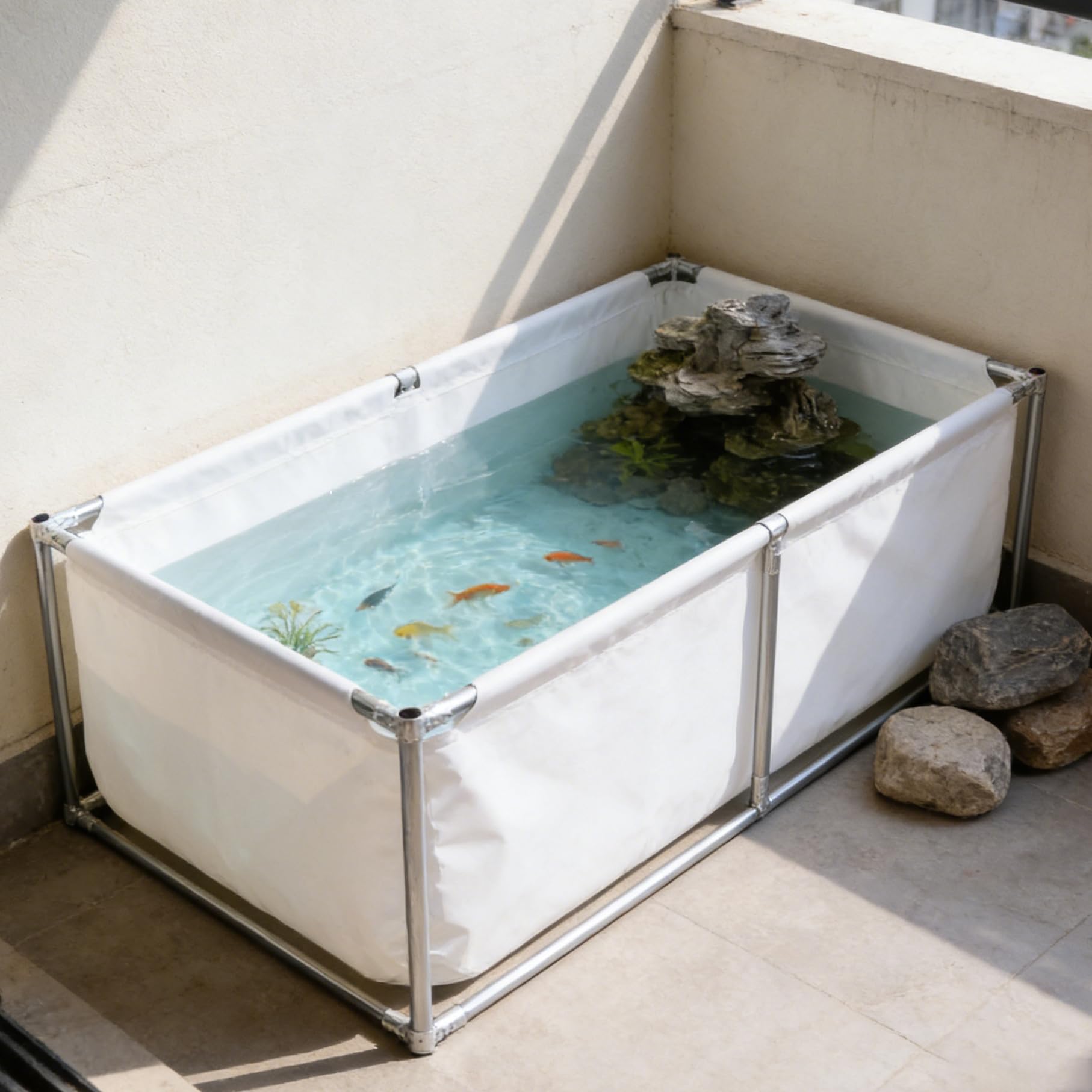 Bassin hors sol 1,5m pour poisson et élevage de crevette extérieur