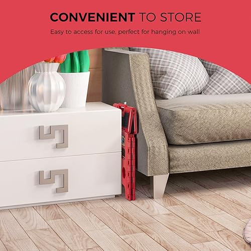 Miniatura 147 de Acko. Taburete plegable de 13 pulgadas de alto, resistente, para niños y adultos, cocina, jardín, baño, taburete con escalón. Blanco,Negro