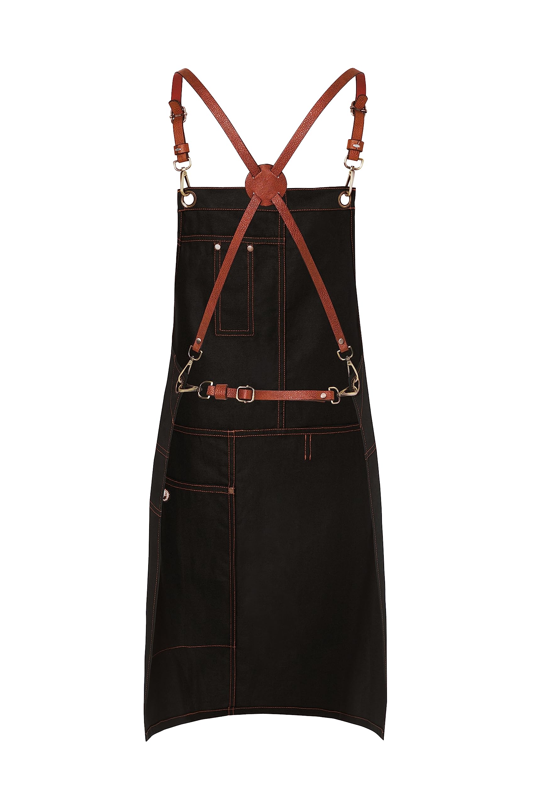 Karlowsky LS 25 PASSION URBAN X-STYLE Tablier avec bretelles croisées 100% coton Taille unique 80 cm Longueur 68 cm Largeur Noir