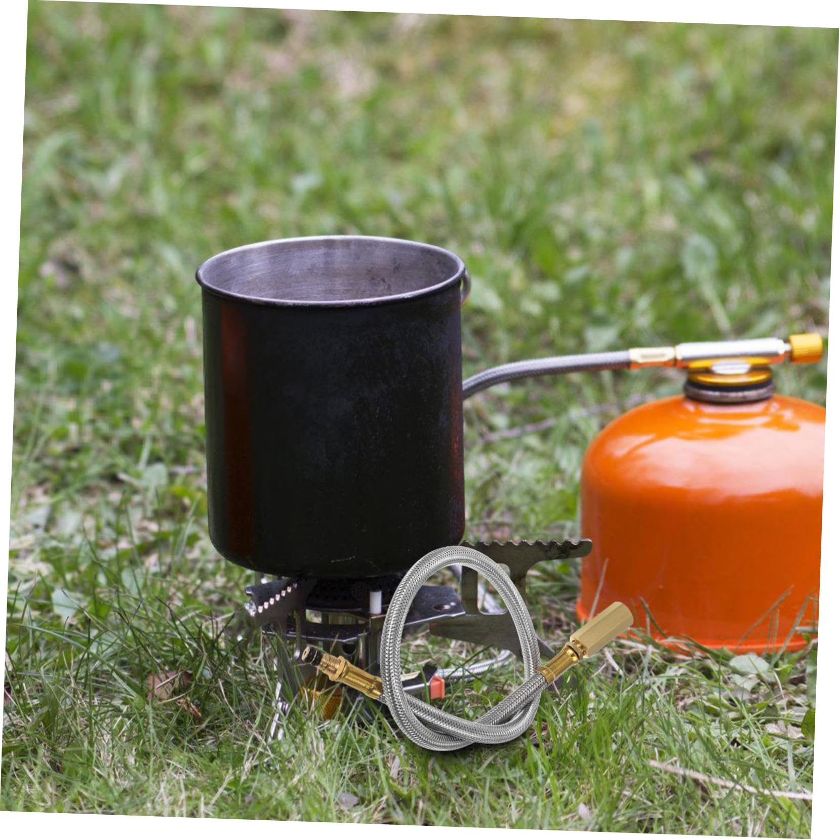 Tubo di Prolunga in Acciaio Inossidabile per Bruciatore Gas da Campeggio Design Multifunzionale per Fornello e Barbecue per Escursionismo e Barbecue All'aperto