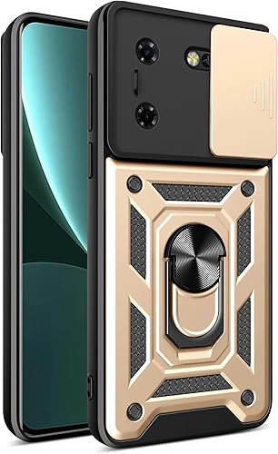 Vista 46 de Compatible con Tecno Pova 5 carcasa de soporte, con cubierta deslizante para lente de cámara compatible con Tecno Pova 5 Free Fire LH7n, funda azul