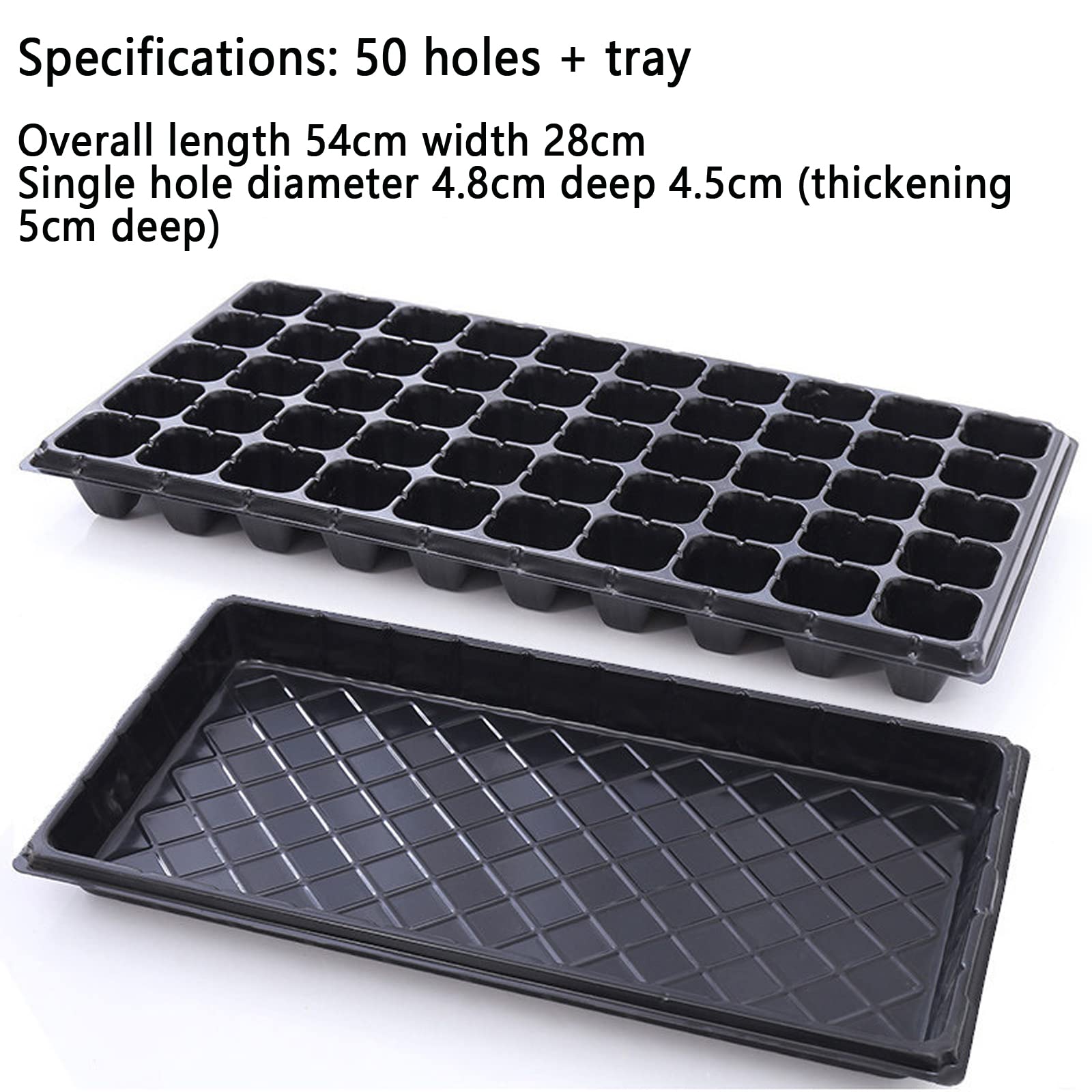 5 Pièces 50 Cellules Plateaux de Semences Bac à Semis Mini Serre pour Semis Plateau de Germination Plateaux Graines Culture pour Jardin Légume Fruit Fleurs