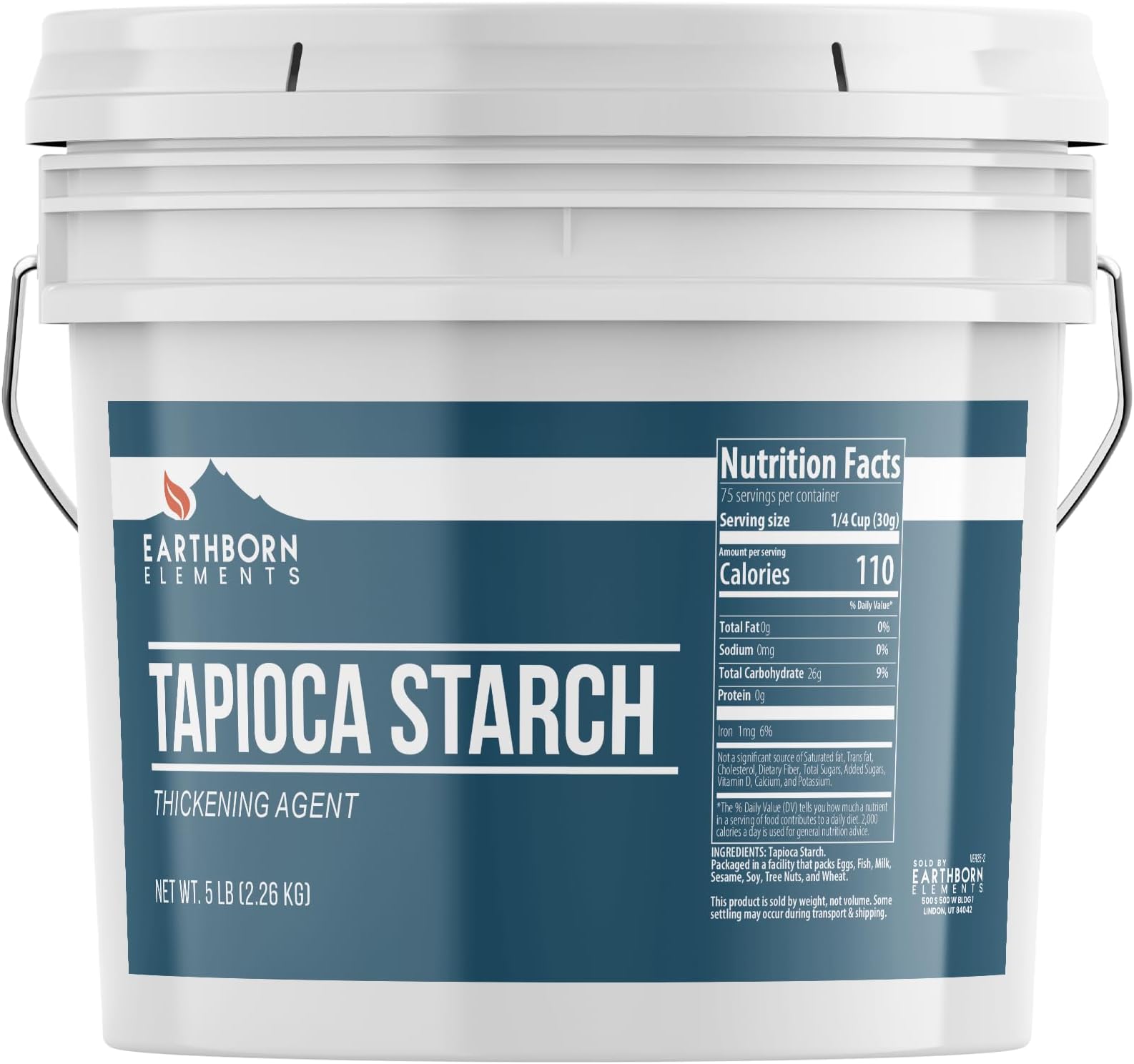 Earthborn Elements Tapioca Starch (1 Gallon), Thickener For Soups, Stews, & Gravies