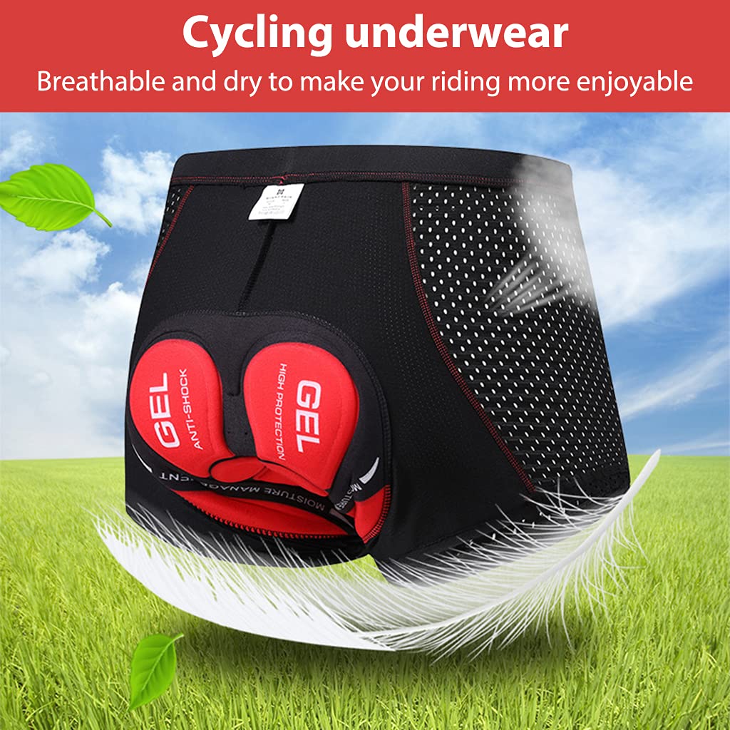 PROBEROS Cotton Cycling Shorts For Men & Women With 3D Gel Padded, Sillicone And Foam Padded Underwear For Cycling, Anti-Slip Leg Grips And Sweat Resistant Bike Shorts(M), Black 4