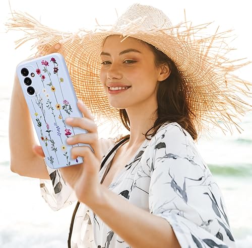 Vista 15 de ZTOFERA Funda protectora delgada para Samsung Galaxy S21 FE 5G, bonito diseño de flores para niñas y mujeres, funda protectora delgada para Galaxy