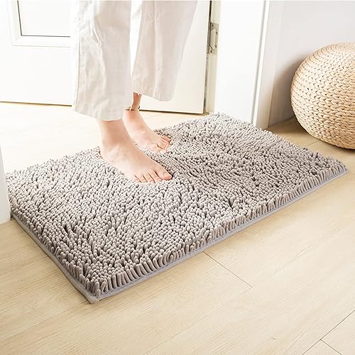 Miniatura 4 de Juego de 4 alfombras de baño con tapa de inodoro, antideslizantes, tapetes de baño de felpilla extrasuaves, alfombras de baño absorbentes, alfombras