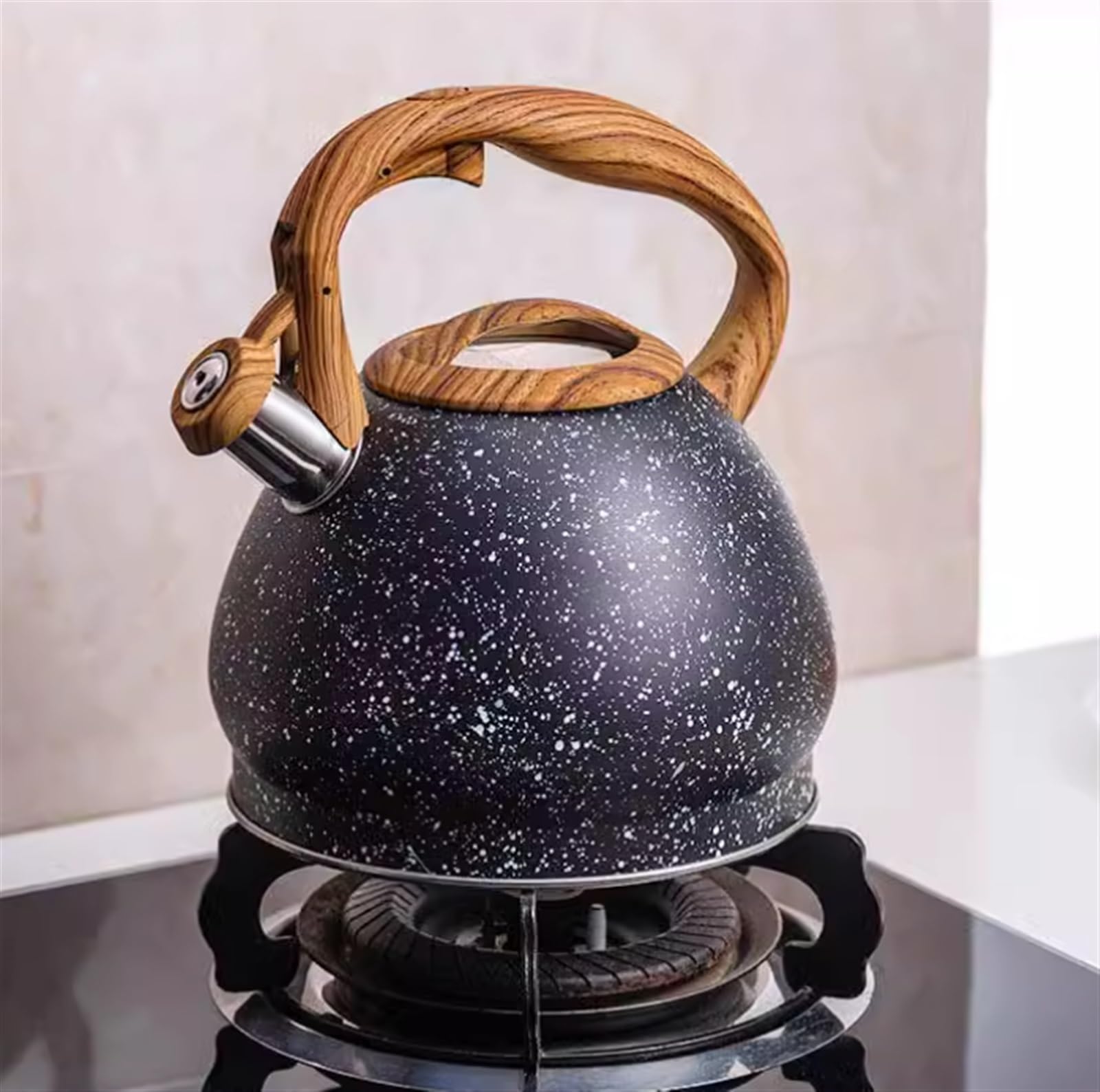 Czajnik z Gwizdkiem Czajnik Butelka Na Wodę Ze Stali Nierdzewnej Indukcyjny Ekspres Do Herbaty Kuchenka Kempingowa Czajniki Do Herbaty Kuchenka Boiler Do Herbaty Gwizdanie Czajnik Czajnik Kuchenek(3.4