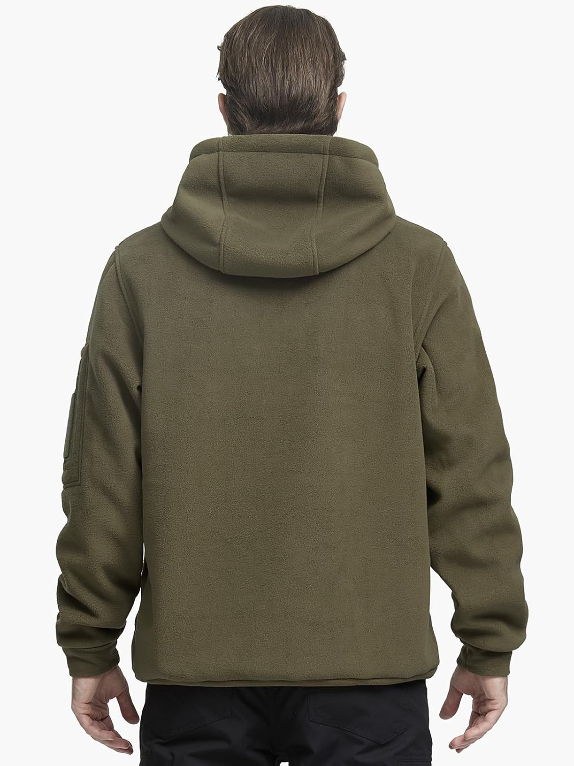 FREE SOLDIER Men's Tactical Winter Fleece Pullover Hoodie Warm Long Fleece lined Hooded Sweatshirt - Image 2