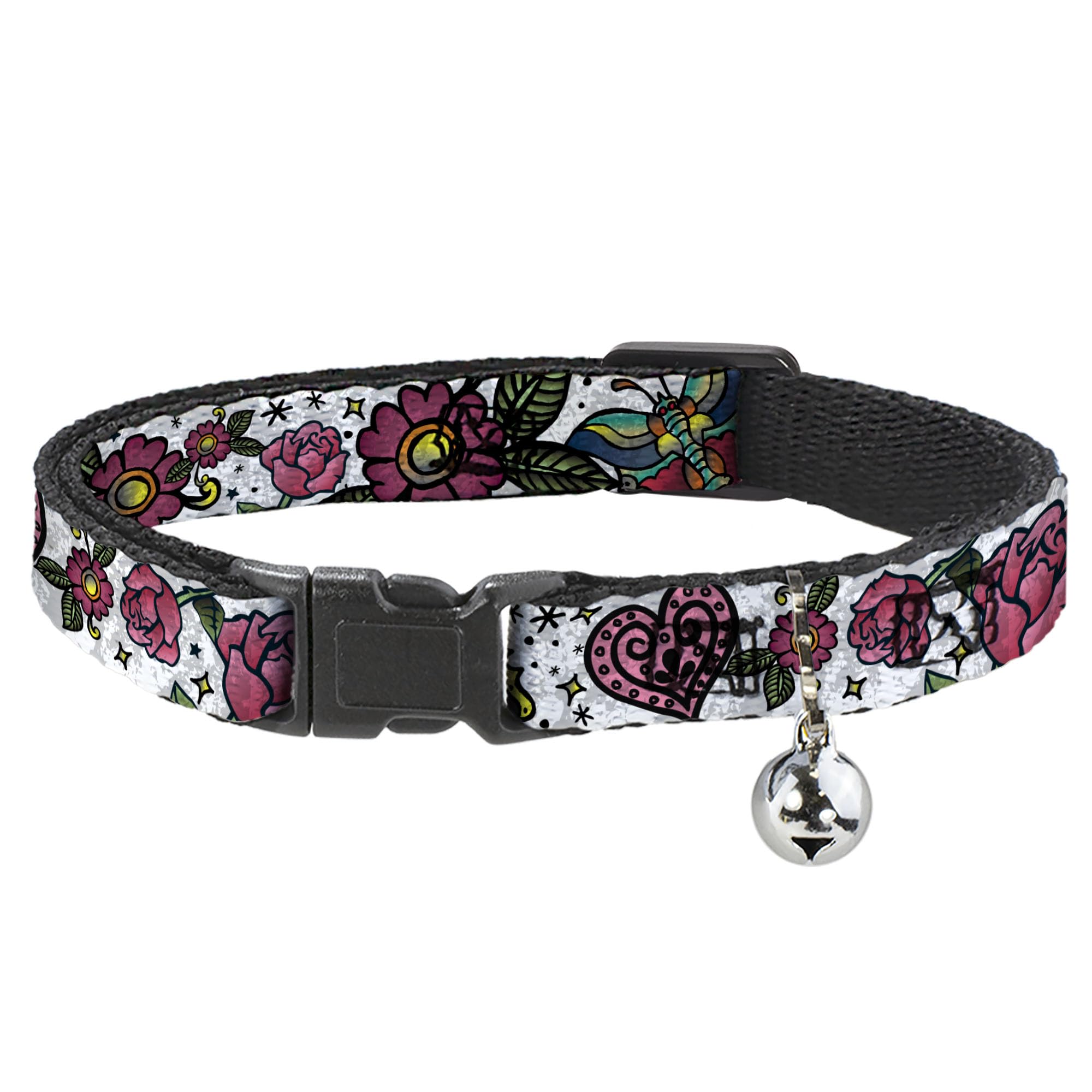 Collar para gatos con sistema breakaway y diseño love kills