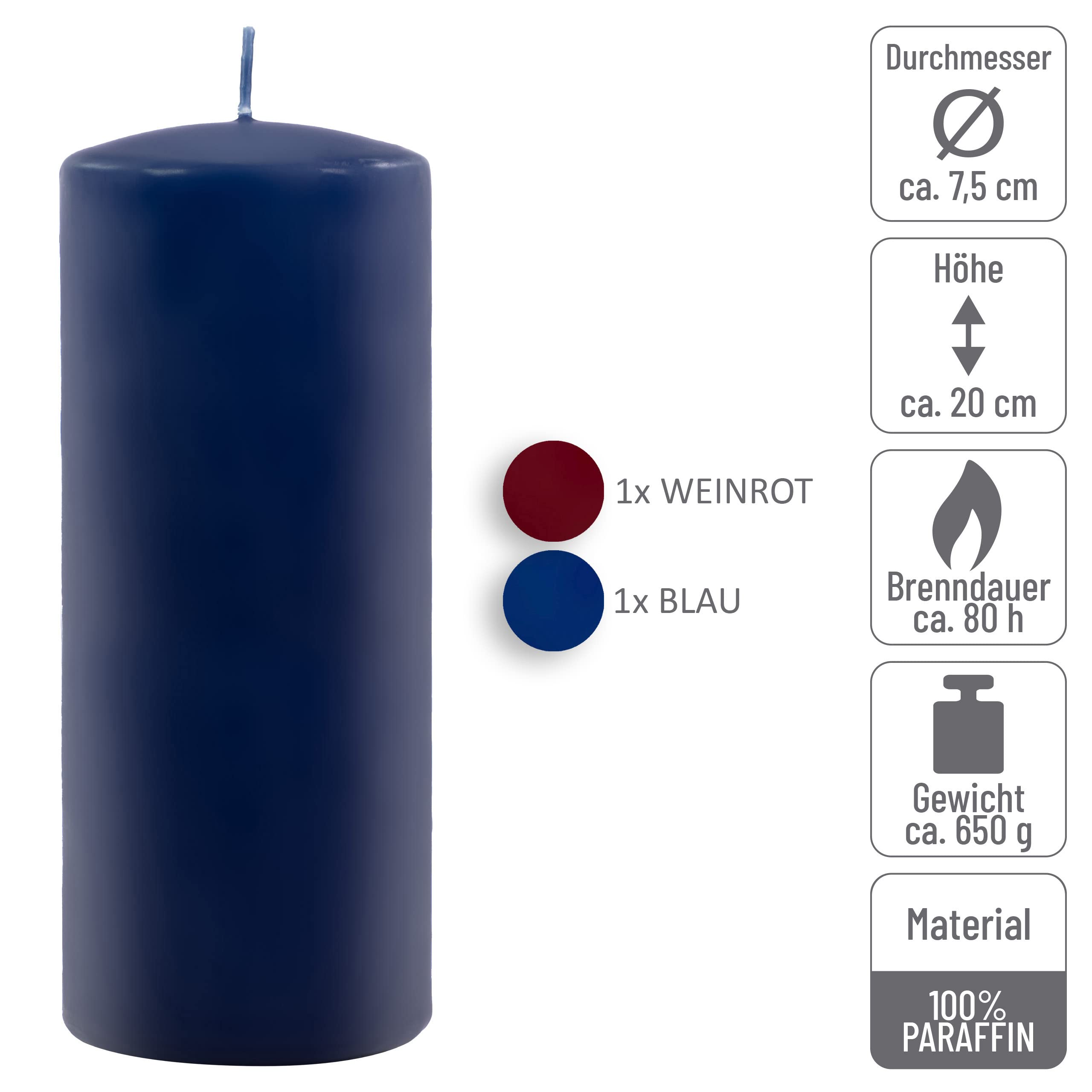 Stumpenkerzen 6kg Set bis 19 Stück getaucht Farbmix gemischt mehrfarbig verschiedene Größen Stumpen Kerzen duftfrei Kerzen-Posten Weihnachten