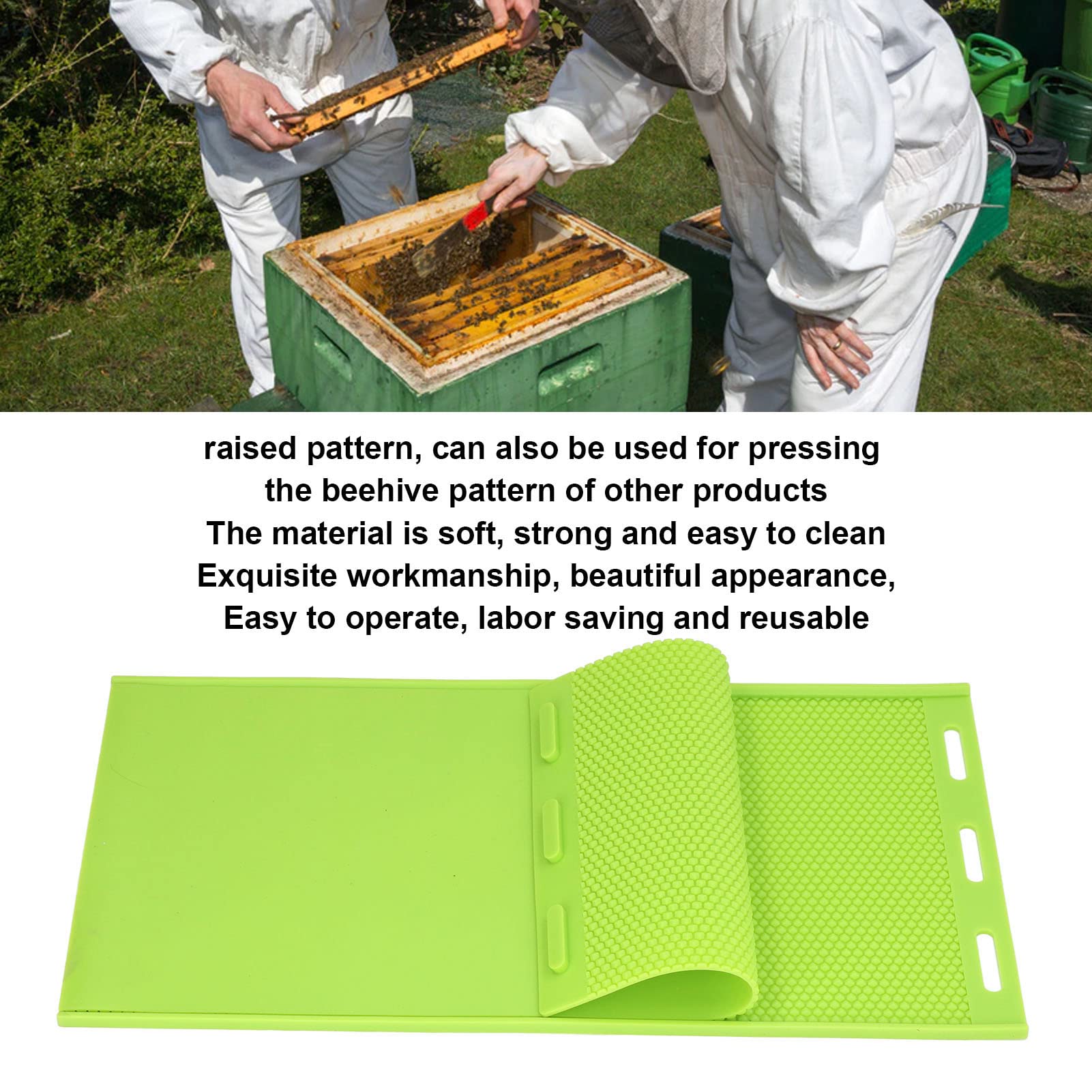 Haofy 2 Stück Bienenwachs-Pressform, Silikon-Bienenwachs-Form, Bienenwachs-Grundlagen-Pressform, Imkerausrüstung