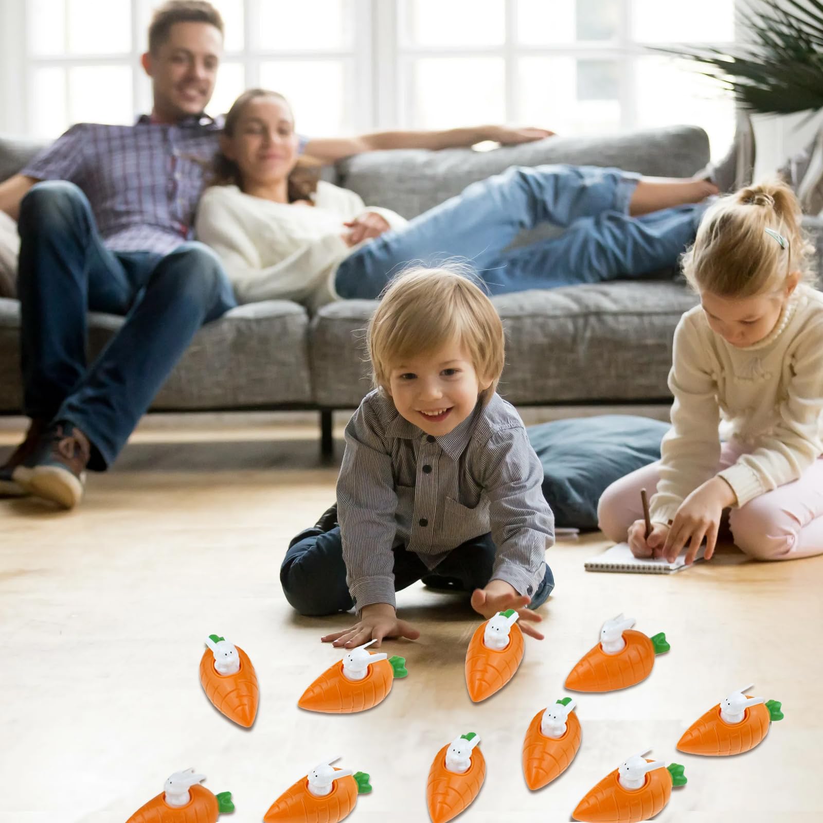 Juxtaposia 10 Pezzi Coniglietto Carota Cars Macchinine,Macchinine per Bambini da Corsa Pull Back Eject,Macchinine Regalo per Festa e Compleanno per Bambino dai 2 ai 6 Anni.