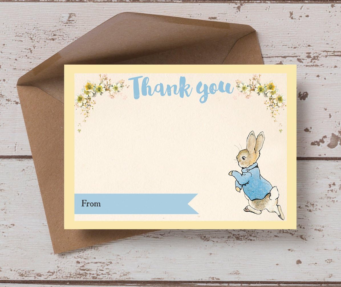 Pack of 10 Beatrix Potter Peter Rabbit Thank You Cards