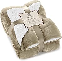 Vista 120 de Genteele Manta de Tiro Sherpa Súper Suave Reversible Ultra Lujosa de Felpa, 40 x 50 pulgadas, Negro/Gris