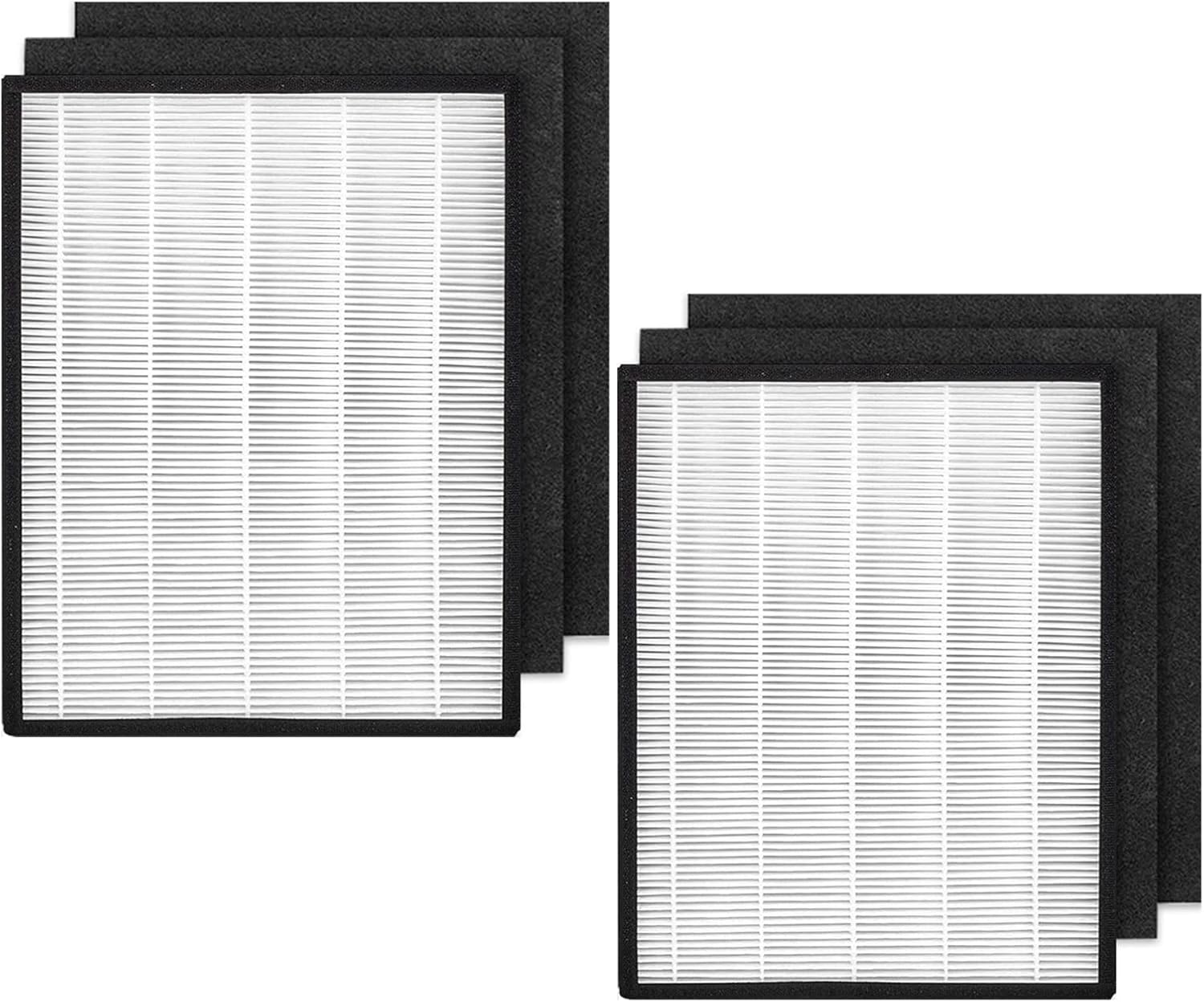 EPI-328 Replacement Filter for COLZER EPI-328 and Domccy NS-320 Air Purifier, H13 Hepa Filters with High efficiency Activated Carbon, 2 Pack HEPA + 4 Pack Pre-Filter product image