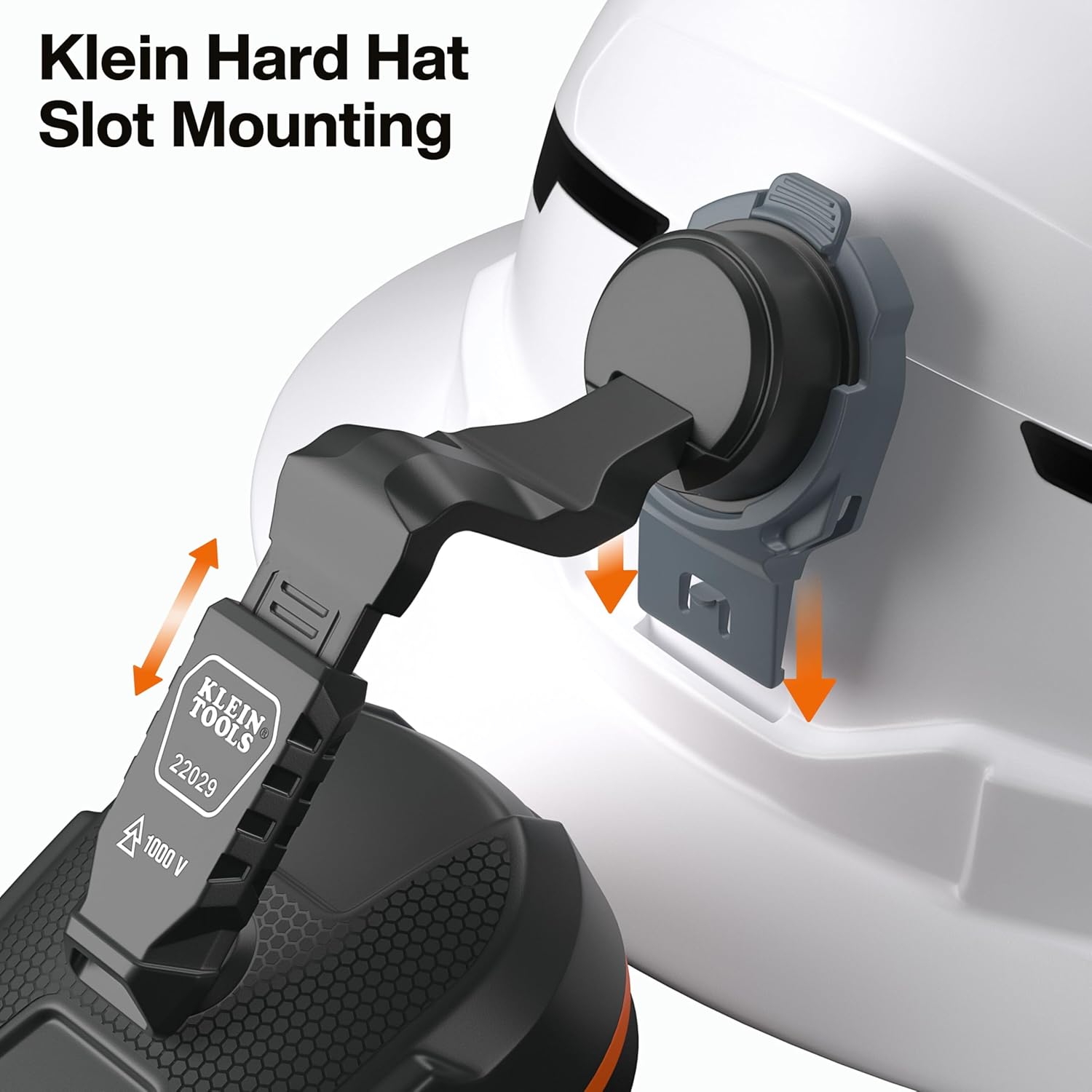 KLEIN TOOLS 22029 Non-Conductive Hard Hat Earmuffs, Up to 27dB NRR, Hearing Protection Earmuffs Compatible with Full Brim, Cap Style, and Safety Helmets, Soft Foam Cushion, Hard Hat Accessories