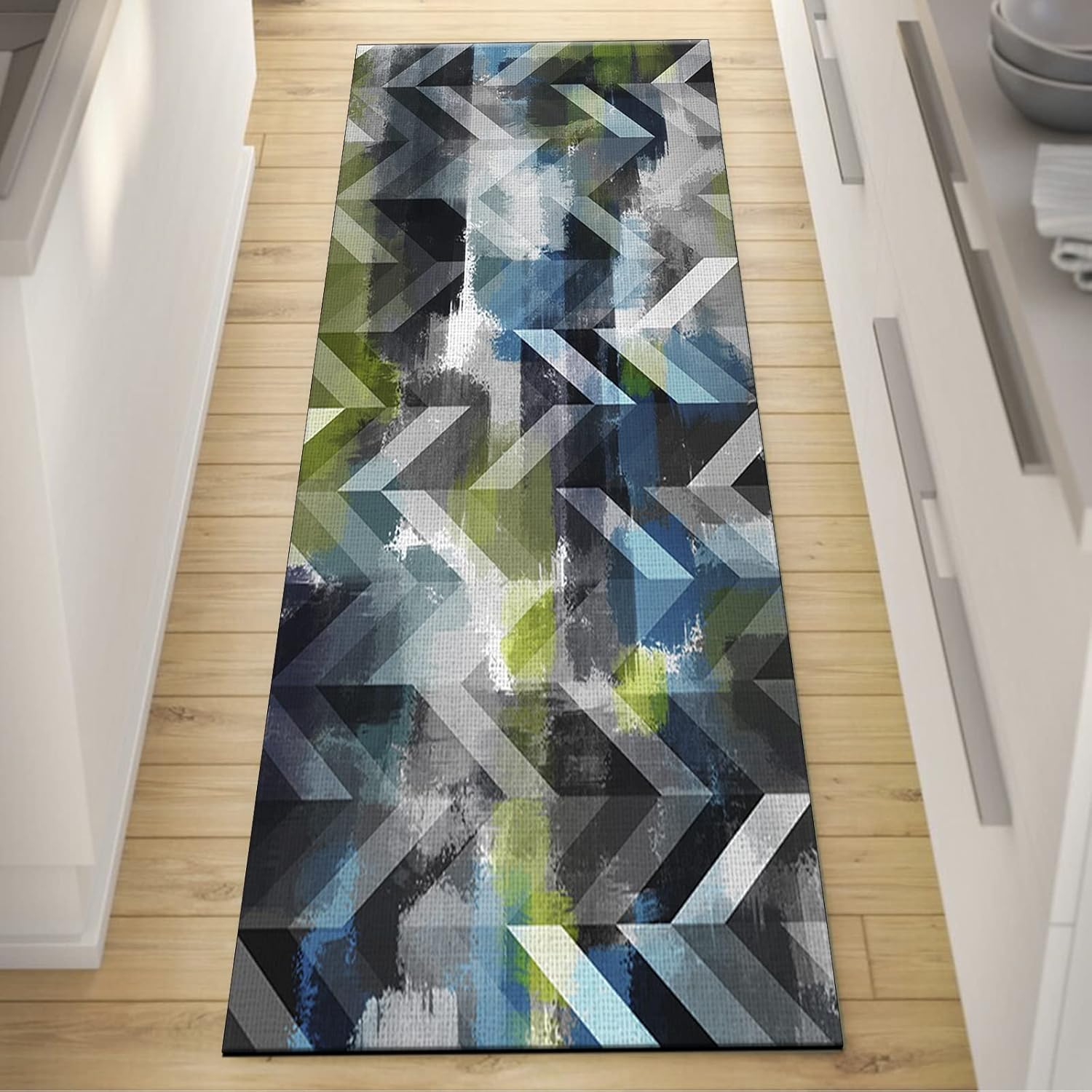 Kitchen Runner Rug Non Slip 2'4"x25' Anti-Skid Floor Carpet for Bedroom