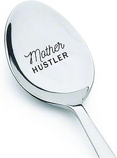 Regalo per mamma – festa della mamma regali – Keepsake Gifts – inciso cucchiaio – Mother Hustler – Cucchiaino da gelato – mamma regali per compleanno – regalo per lei – 17,8 cm