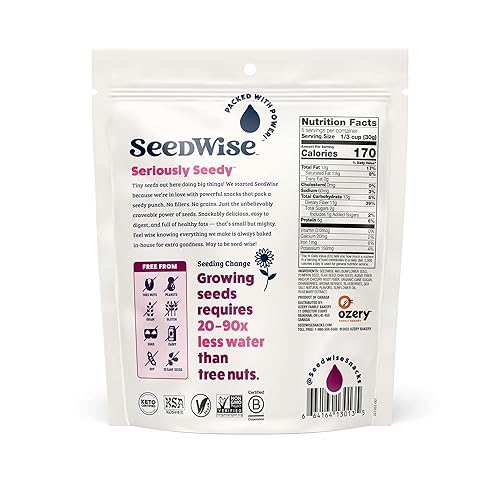 Miniatura 10 de Ozery Bakery Super Seed Crunch Clusters, chocolate, a base de plantas, vegano, aperitivo Keto, 5.3 onzas (paquete de 6)