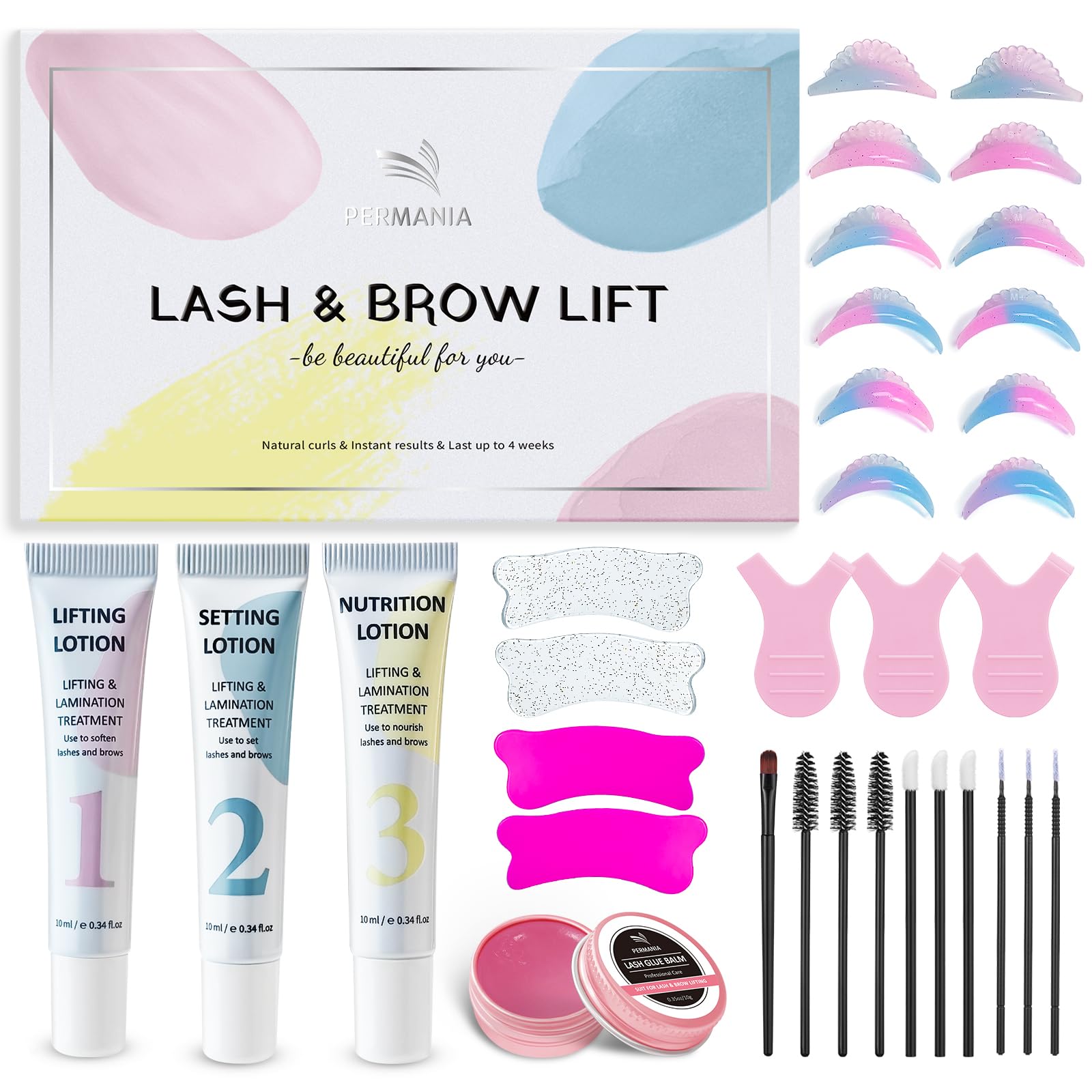 PERMANIA Korean Lash Lift Kit, Eyelash Lift Kit at Home