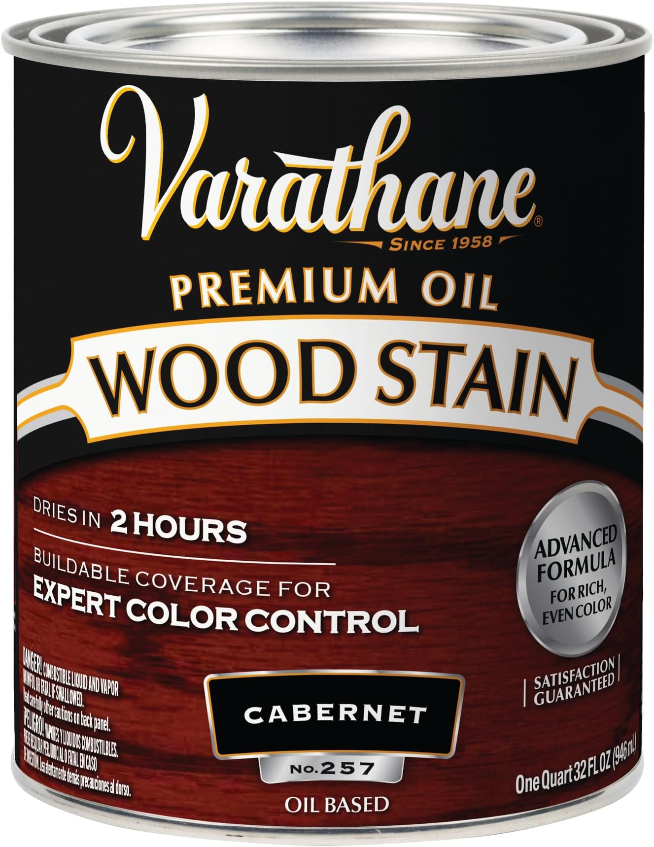 Rust-Oleum Wood Stain Color Cabernet 1 Quart