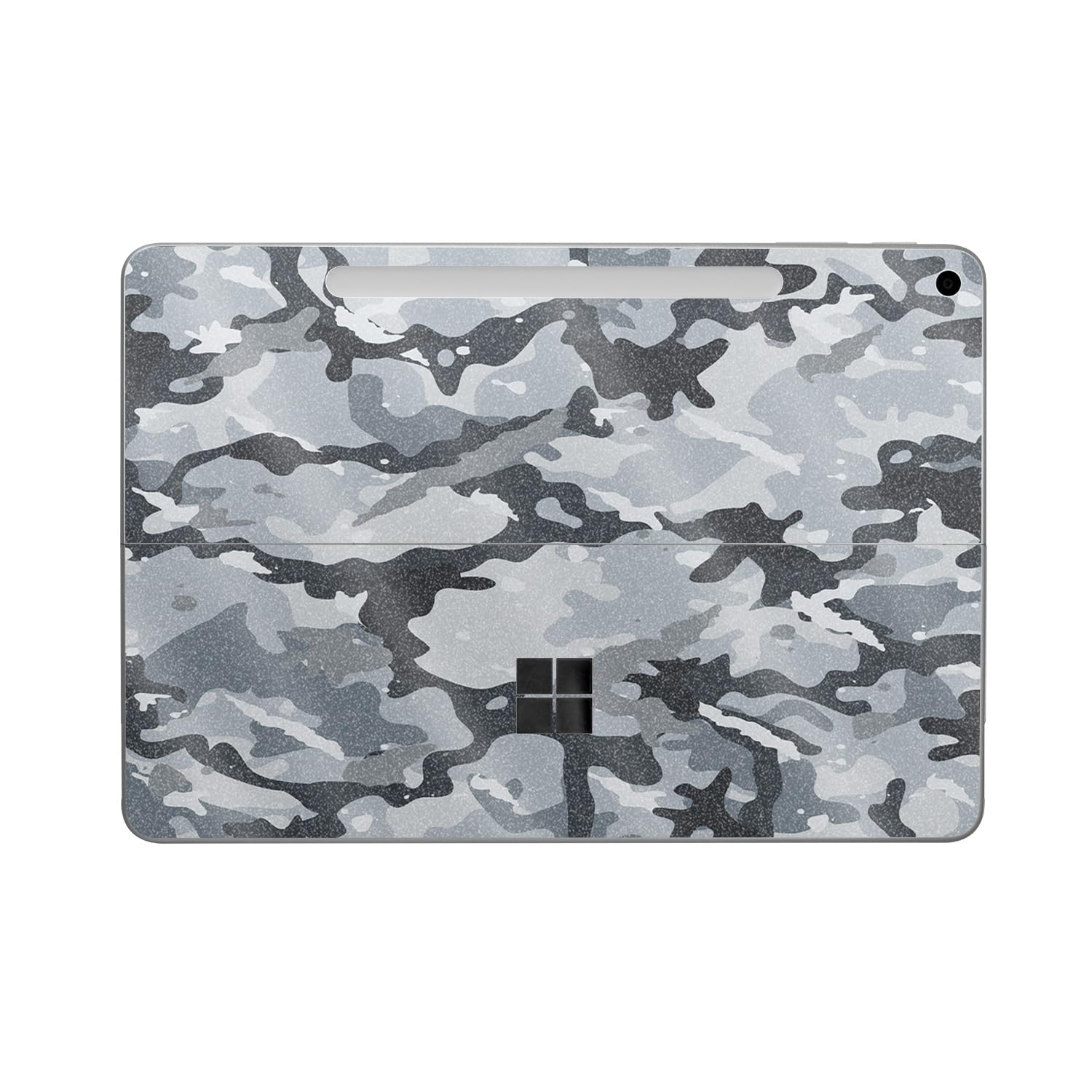 Glossy Glitter Tablet Skin Compatible with Microsoft Surface Pro 12" (2025) - Gray Camouflage - Premium 3M Vinyl Protective Wrap Decal Cover - Easy to Apply | Crafted in The USA by MightySkins