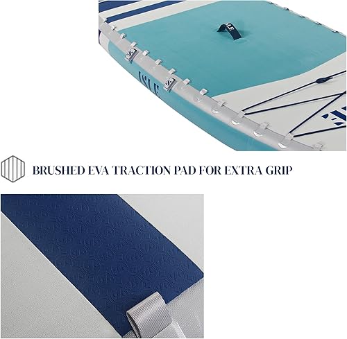 Miniatura 6 de ISLE Pioneer - Tabla inflable de remo para pie, incluye correa de bobina, aleta de giro, mochila de viaje, bomba de mano, remo - SUP apto para