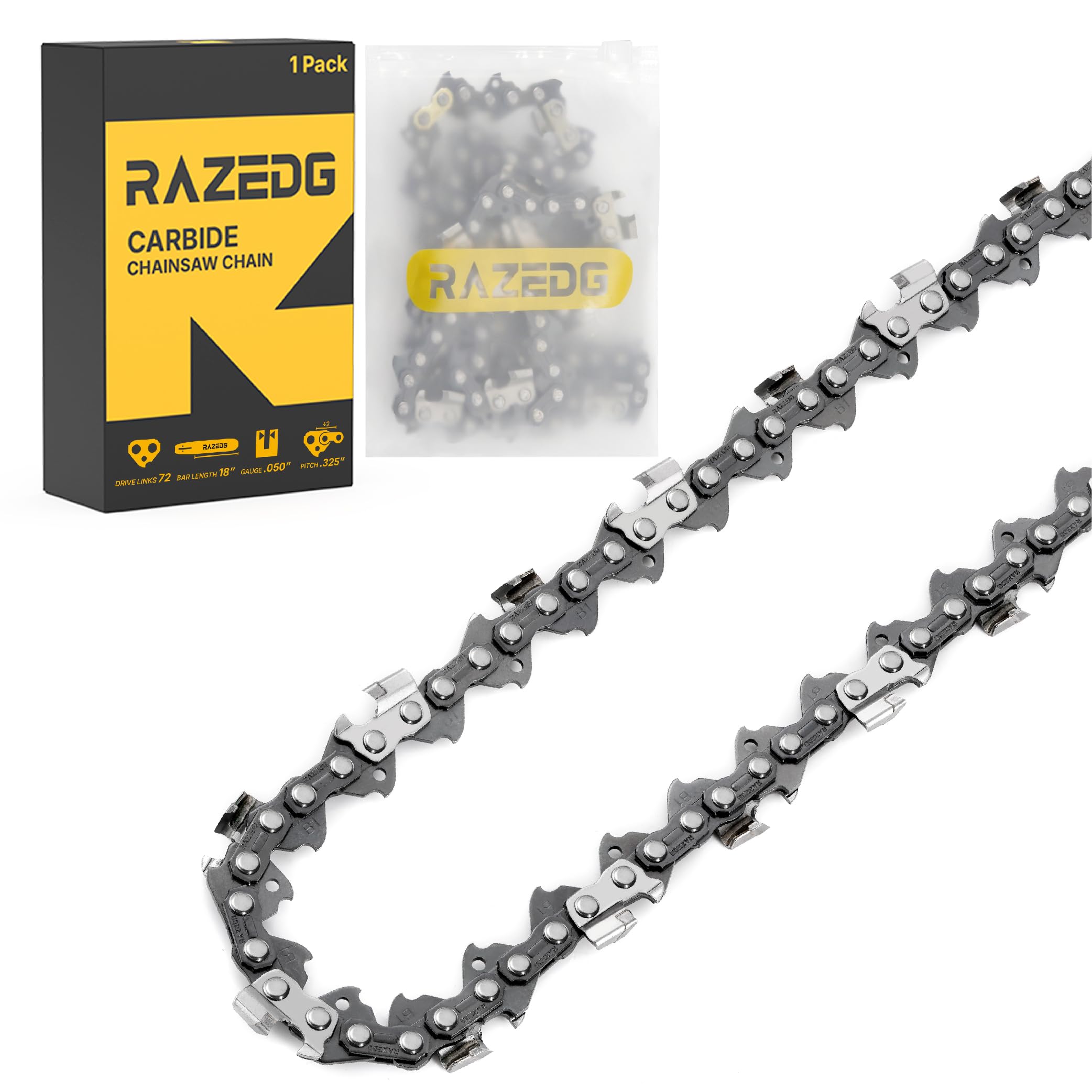 Amazon.com: RazEdg 18 Inch Carbide Chainsaw Chain, .325