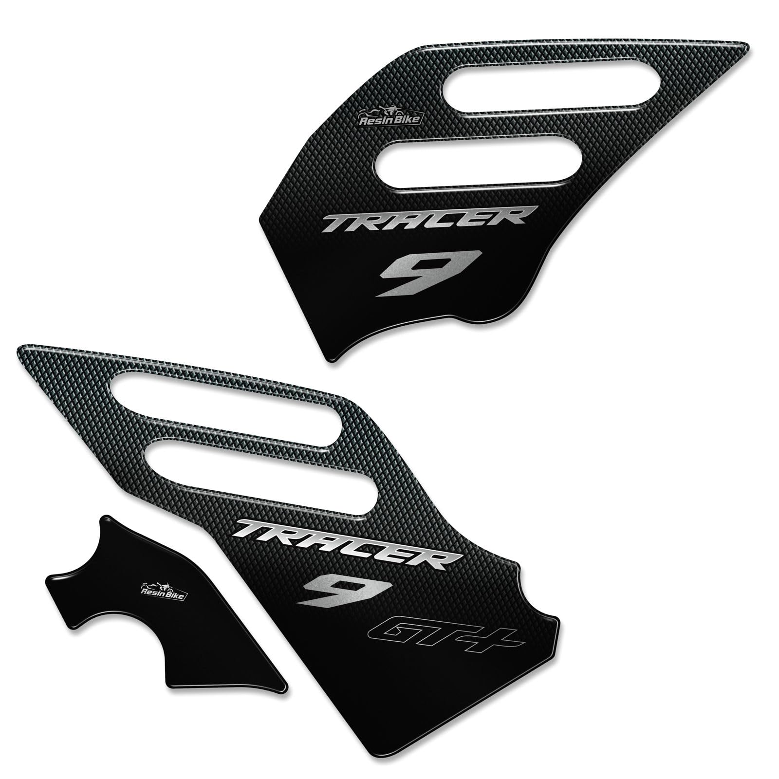 Resin Bike Motorcycle 3D Stickers Compatible with Yamaha Tracer 9 GT+ 2023-2024. Bike Protection Heel Pad From Bumps And Scratches. Pair Of Stickers 3D Resin Gadget Moto