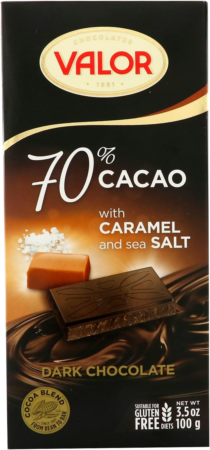 Valor Chocolates 70% Cocoa Dark Chocolate Toffee - 3.5 oz