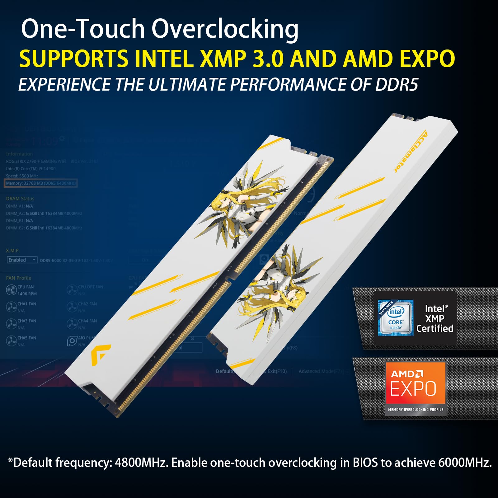 Acclamator DDR5 RAM 32GB (2x16GB) 6000MHz (PC5-48000) Desktop