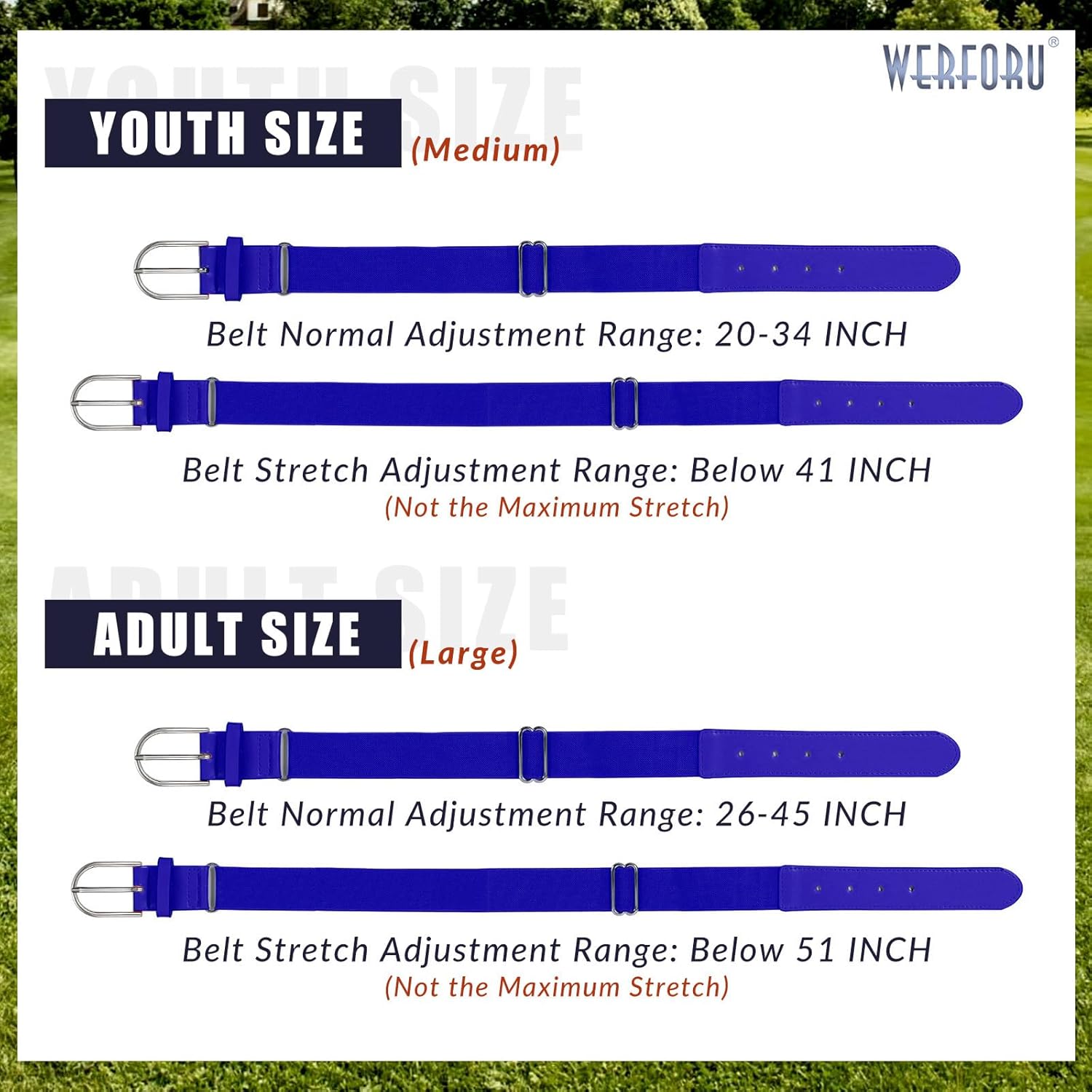 WERFORU Baseball Socks and Belt Combo Set Boys Baseball Belt and Socks Elastic Softball Socks and Belt for Adults and Youth - Image 7