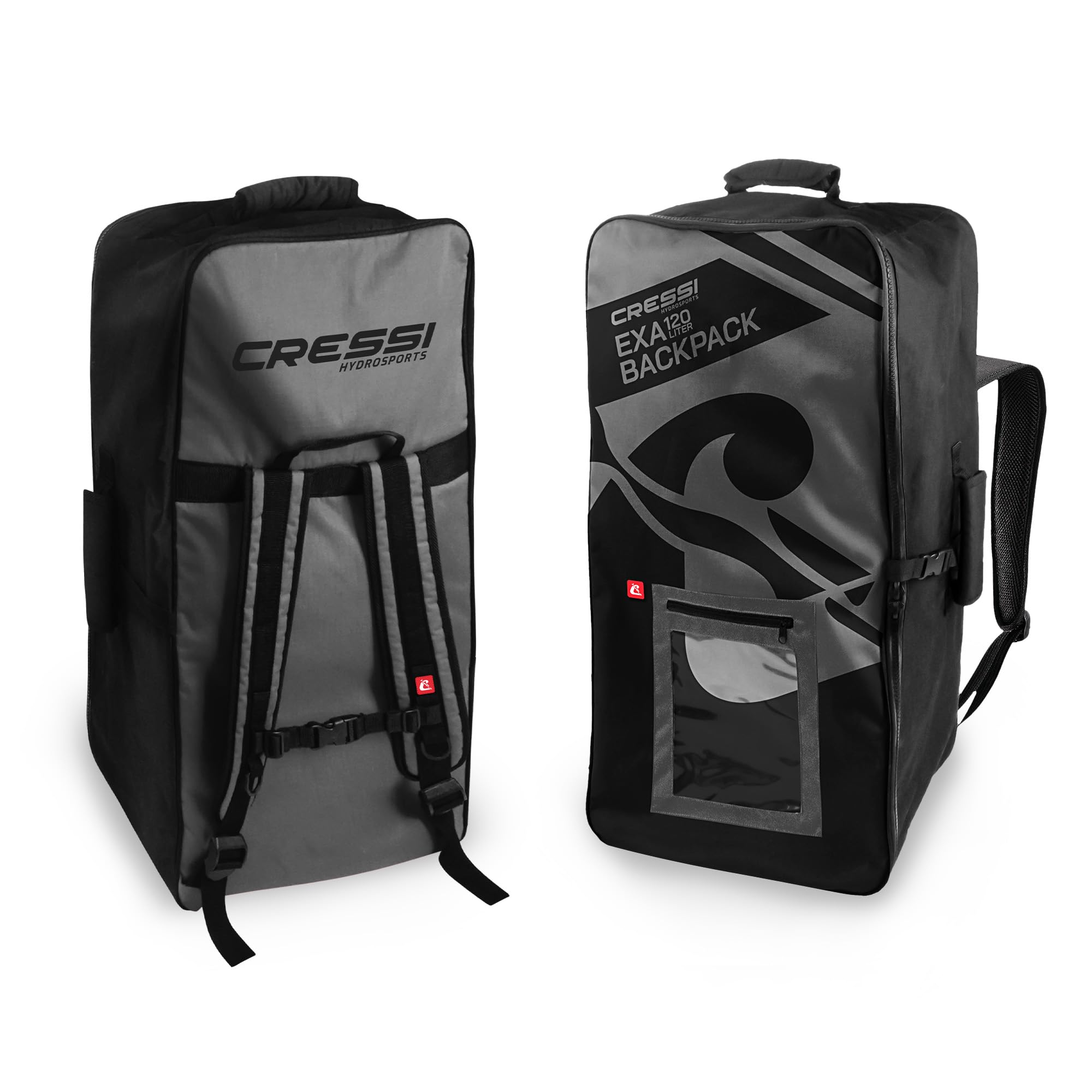 Cressi Exa Backpack Mochilas Hydrosports para Transportar Material, Unisex Adulto, Negro, 120 L