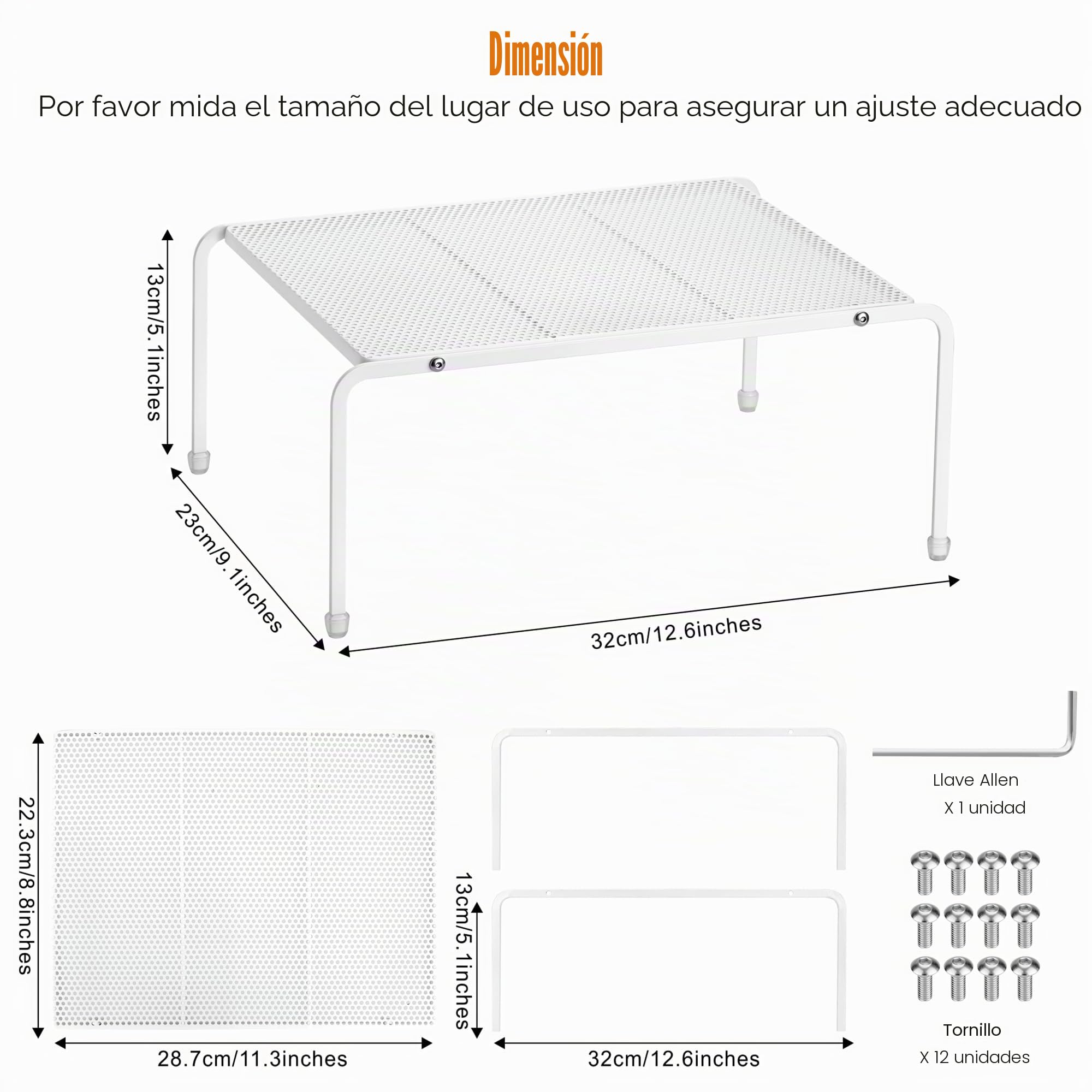 QIWODE Paquete de 3 organizadores de armario de cocina, estante de metal para especias, platos, tarros, tazas, soporte de almacenamiento divisor de espacio para cocina, despensa, armario, escritorio