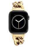 Fashion Chain Bracelet for Apple Watch&comma; Secure&comma; Adjustable&comma; Apple Watch Replacement Band&comma; Fits Most Wrists