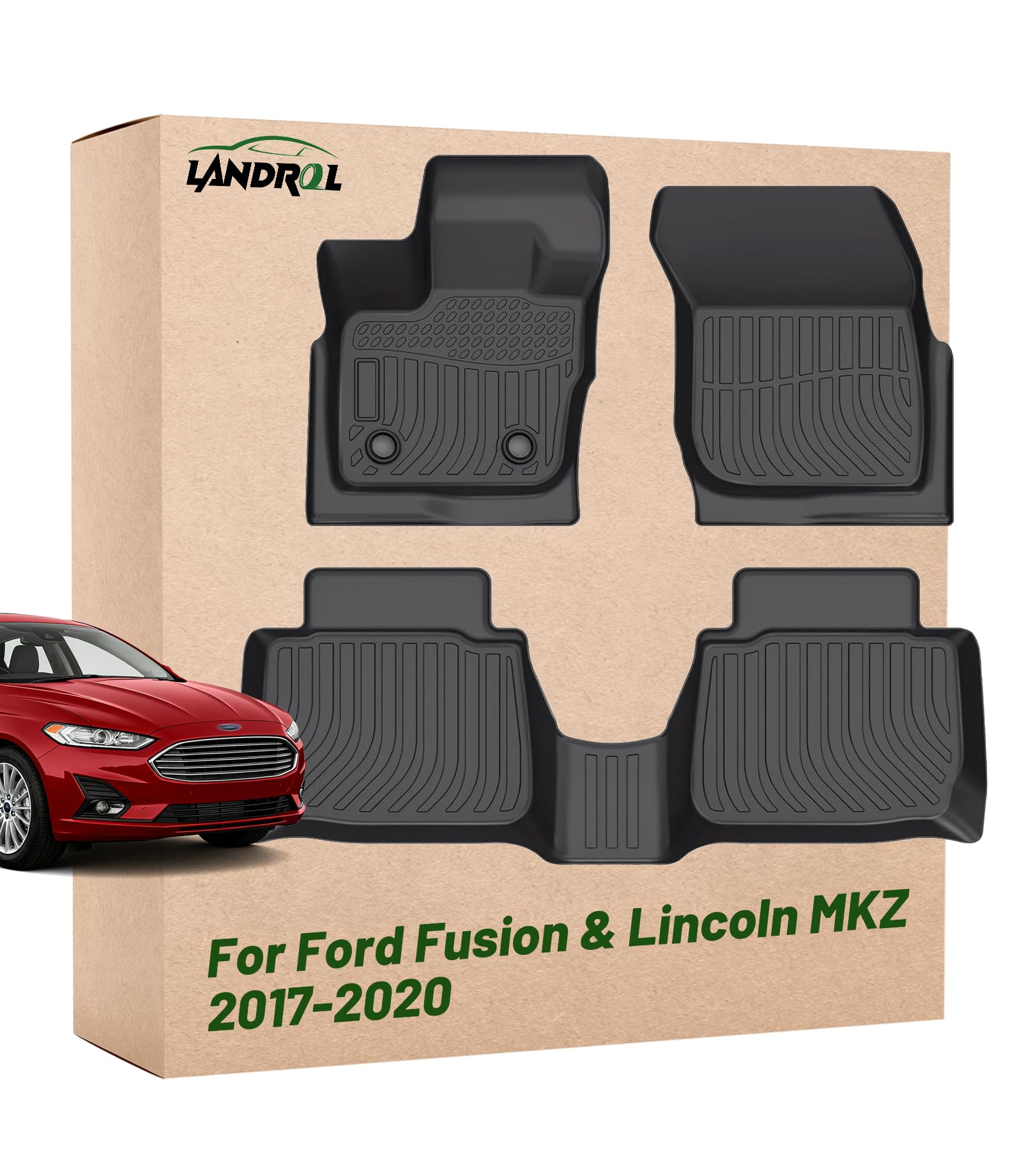 Landrol Car Floor Mats for Ford Fusion / Lincoln MKZ