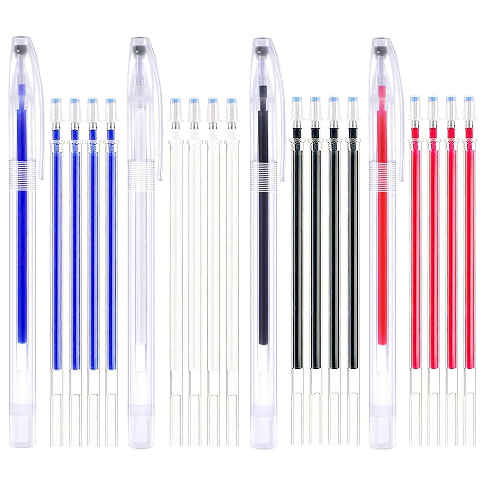 Rotuladores De Tela Borrables 4 Colores Con 20 Recambios, Bolígrafos Borrables Al Calor, Bolígrafos De Tela, Marcadores Borrables Con Calor, Para Marcación Exacta Y Facilidad En Costura Y Confección